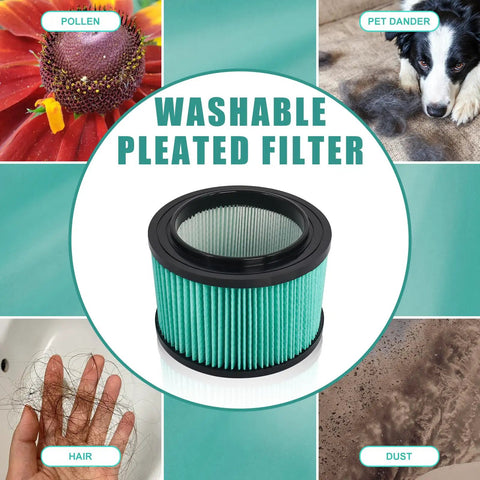 Heavy Duty Cartridge Wet Dry Vacuum Filter For 3 To 4 Gallon General Purpose Vacs Replace 9 17810 2 Pack With HEPA Design