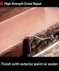 Person applying paint over crack-filled step using Heavy Duty Crack Repair For Walls And Ceilings, 7 Oz Squeeze Tube With Precision Tip