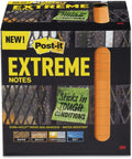 Packaging for Extreme Adhesive Orange Sticky Notes 3x3 Inches For Rugged Jobsites, 12 Pads Per Pack With 45 Sheets Each, water resistant