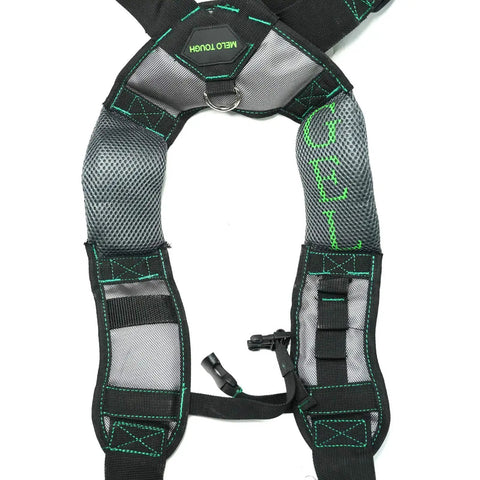 Gel Padding Tool Belt Suspenders With Breathable Gel Shoulder Pad For Electricians, Construction Pros, And Farmers, Trigger Snap Hook Ends