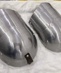 Authentic Medieval Pauldron Spaulder Armor Set For Adults Real Deal Wearable Plate Shoulder Guards with silver finish visible