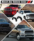 RAM Front Tow Hook Covers Silicone Black For 2019-2026 2500 3500 Towing Hitch Cover Exterior Decor Trim No Fuss Install