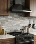 New Upgrade Peel And Stick Backsplash Tiles Light Rustic Wood Grain 11.34 By 11.57 Inches 0.16 Inch Thick in kitchen setting