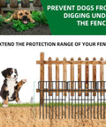 Easy No Dig Dog Fence 25 Panels Garden Barrier 17 Inch High By 27 Foot Long 1.25 Inch Gap Rustproof Metal Decorative Fence Border
