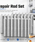 Low Temperature Universal Welding Rods For Metal DIY Friendly Easy Weld Tin Powder Alloy For Copper Iron Aluminum Stainless Steel Water Tanks PVC Pipes 20 Pieces displayed in a set of twenty with focus on rod tips and background workshop scene.