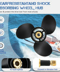14 1/2 X 19 Pitch Boat Propeller For Mercruiser Alpha One Outboards 135-300HP 3 Blade Right Hand 15 Spline Hub Kit Included