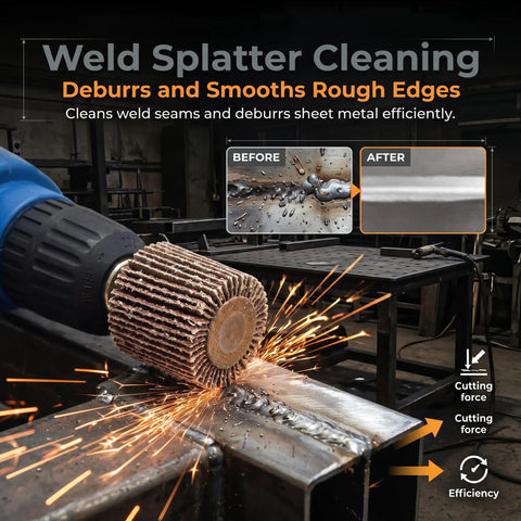 40 Piece Flap Wheel Sander Set For Pro DIYers With One Quarter Inch Shank For Drill Polishing And Deburring on metal
