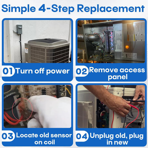 HH18HA279 defrost temperature sensor replacement guide for Carrier/Bryant/Payne heat pumps (4 steps)