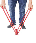 Person using Built Tough 2 In 1 Sheet Metal Hand Seamer for bending metal sheets, standing position view