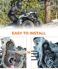 Starter Chain Kit Fits Chinese 4 Stroke 50cc 70cc 90cc 110cc 125cc ATV Dirt Bike Go Kart With Starter Chain Tensioner Guides Oil Seal And Paper Gasket Random Color Included showing installation on engine with ATV in background