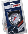 Bosch 2-inch Style Line mechanical water/oil temperature gauge with white dial and chrome bezel