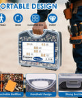 Person holding Beast Rivet Nut Tool Kit With 455Pcs Rivet Nuts And 6 SAE And Metric Mandrels carrying case