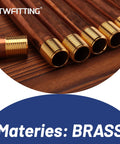 Brass Pipe Long Nipples Assortment Kit Seven Lengths From 5 Inch And 5-1/2 Inch To 12 Inch With 1/2 Inch Male NPT Threads