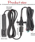12V Corded Winch Remote Control Kit For ATV UTV No Fuss Plug And Play Handheld Controller With Wiring Socket shown in measurements