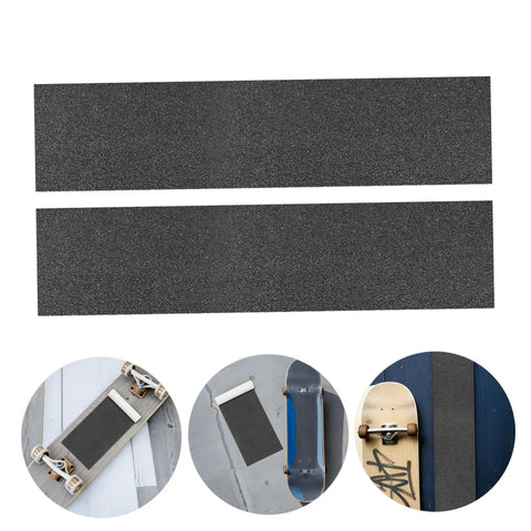 Two Pack Black PVC Grip Tape Sheets For Skateboard And Scooter Decks Weatherproof No Slip Traction Tape For Longboards