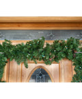 No Sweat Setup Front Door Garland Hanger With Thick Rubber Padded Ends For Year Round Decor fits wide doorjambs, holding garland.