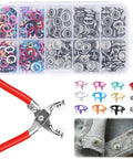 Metal Snap Button Kit With Pliers And Press Tool Pro Grade 9.5mm Snap Fasteners Set For DIY Crafts Clothing Hats Sewing