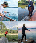 MUTUACTOR magnet fishing kit with 2.36-inch heavy-duty neodymium magnet and 20 m rope, used by four people along lakes.