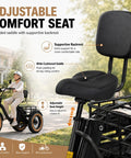 Folding Three Wheel Electric Trike For Adults 750W 48V Fat Tire 25MPH with adjustable comfort seat and backrest