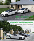 Straight Up Tesla To J1772 Nacs Adapter For Evs Plug And Play 80A Fast Charger Compatible With Ford Chevy Hyundai Rivian Charging at home and a station.