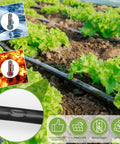 500 Ft 5 Eighth Inch Drip Irrigation Kit With 8 Inch Spacing Drip Tape 16 Mil Hose System in garden setup