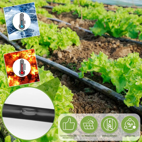 500 Ft 5 Eighth Inch Drip Irrigation Kit With 8 Inch Spacing Drip Tape 16 Mil Hose System in garden setup
