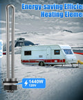 All In One RV Water Heater Maintenance Kit With 4 Piece Anode Rod Electric Heater Element Dual Hex Wrench And Tape Replacement Kit For Suburban RV Parts Road Trip Ready Hot Water Upgrade With No Fuss showing 8.2-inch 120V 1440W heating element
