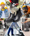 Slip On Steel Toe Go To Work Boots For Men Waterproof Non Slip Lightweight All Day Comfort Built For Tough Industrial And Construction Jobs With Impact And Puncture Protection And CSA ASTM Safety Approved