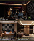 Acoustic Panels 50 Pack 2x12x12 No Drill Required Pyramid Foam For Walls And Home Studio Noise Reduction Echo Control Kit