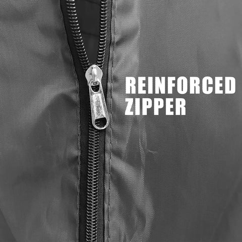 Close-up of reinforced zipper on Beefy 100L Extra Large Storage Bags With Heavy Duty Zippers And Sturdy Carry Handles For Moving And Storing
