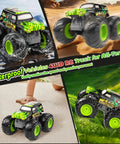 Collage of Amphibious RC Monster Truck With Self Balancing Wheelies For Kids 4WD All Terrain Waterproof Off Road Big Tire Toy Car