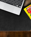 Top Grain Leather Extended Mouse Pad For Office And Gaming Large Desk Mat With Slick Writing Surface under laptop on desk