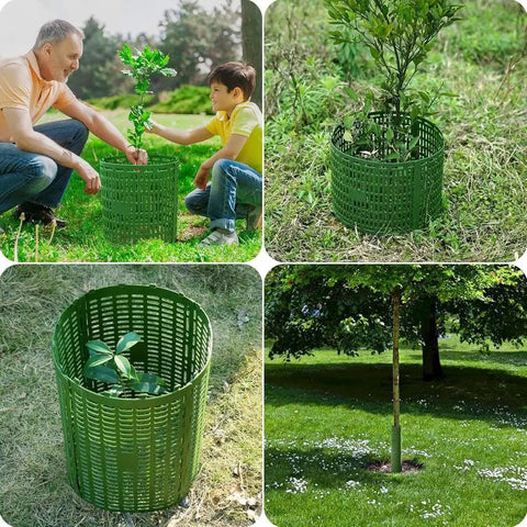 Tree Bark Protector Guard For Healthy Trees And Shrubs Essential Garden Supplies For Tree Health Maintenance Breathable Protective Wraps For Lawn Care Deer Proof Plant Cage For Backyard Orchard And Landscape Installation, green PP, 381x254 mm