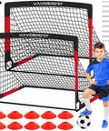 2 Pack 4x3 Feet Portable Kids Soccer Goals For Backyard Practice Pop Up Easy Setup Indoor And Outdoor Training Kit