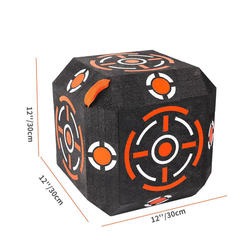 Multi Sided Archery Target Block With Self Healing XPE Foam Core And Polymer Fiber Beefy Durable Lightweight Handheld Bow And Arrow Target