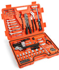 125 Piece Marine Tool Set in a Water Resistant Boat Tool Box Drop Forged Steel Chrome Plated in orange floating case