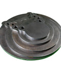 Three Eighths Inch AR500 Steel Gong Targets Set For Rifle And Pistol Five Piece Hanging Reactive Plates stacked view