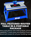 PRS2100 Bench Top Router Table For Home Workshops Full Size Portable Woodworking Table With Fence Insert Plate And Locking Levers