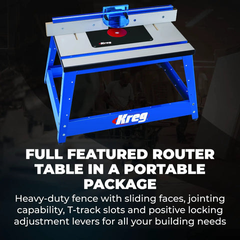PRS2100 Bench Top Router Table For Home Workshops Full Size Portable Woodworking Table With Fence Insert Plate And Locking Levers