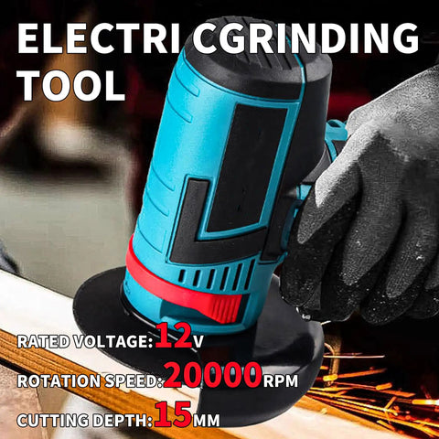 Cordless Mini Angle Grinder Set 12V 3 Inch Power Cutter With Dual Batteries And Two Cutting Wheels 20000 RPM Handheld Metal Grinder