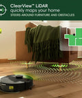 2 In 1 Vacuum And Mop Robot With Beast Suction And Self Emptying For 75 Days navigating with LiDAR near furniture.