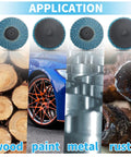 20 PC 2 Inch Zirconia Mini Flap Discs Quick Change Sanding Set With Grit 40 60 80 120 for wood, paint, metal, rust