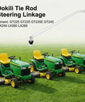 Heavy Duty Steering Tie Rod Linkage Direct Replacement for John Deere AM133800 AM123661, shown with GT225-GX255 tractors