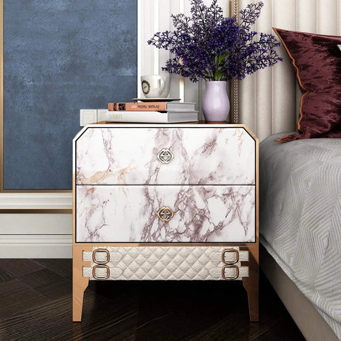 Side table with 197 Inches Long And 36 Inches Wide Marble Contact Paper For Countertops Waterproof Peel And Stick Self Adhesive Vinyl Wrap No Mess Easy Install For Kitchen Counters Desks And Table Tops With Seamless Look, adorned with decor items.
