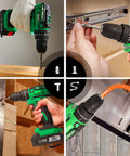 Cordless Brushless Drill Kit With Charger And Two 2Ah Li Ion Batteries 400 In Lbs Torque in use for drilling and fastening tasks