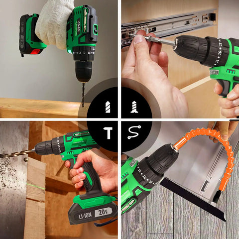Cordless Brushless Drill Kit With Charger And Two 2Ah Li Ion Batteries 400 In Lbs Torque in use for drilling and fastening tasks