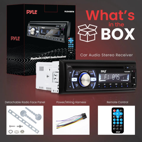 Boat Bluetooth Marine Stereo Receiver With Wireless Music Streaming And Hands Free Calling Din Size Head Unit with accessories