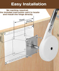 2 Pack Soft Close Hinges For Toy Boxes And Chests Heavy Duty Lid Support installed on wooden trunk