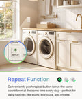 Countdown Digital Wall Timer Switch For Exhaust Fans And Lights, Six Preset Options From 5 To 60 Minutes installed in laundry room
