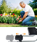 Man using Garden Kneeler Seat With Adjustable Height And Angle, Thick Kneeling Pad And Cushioned Seat in the garden.